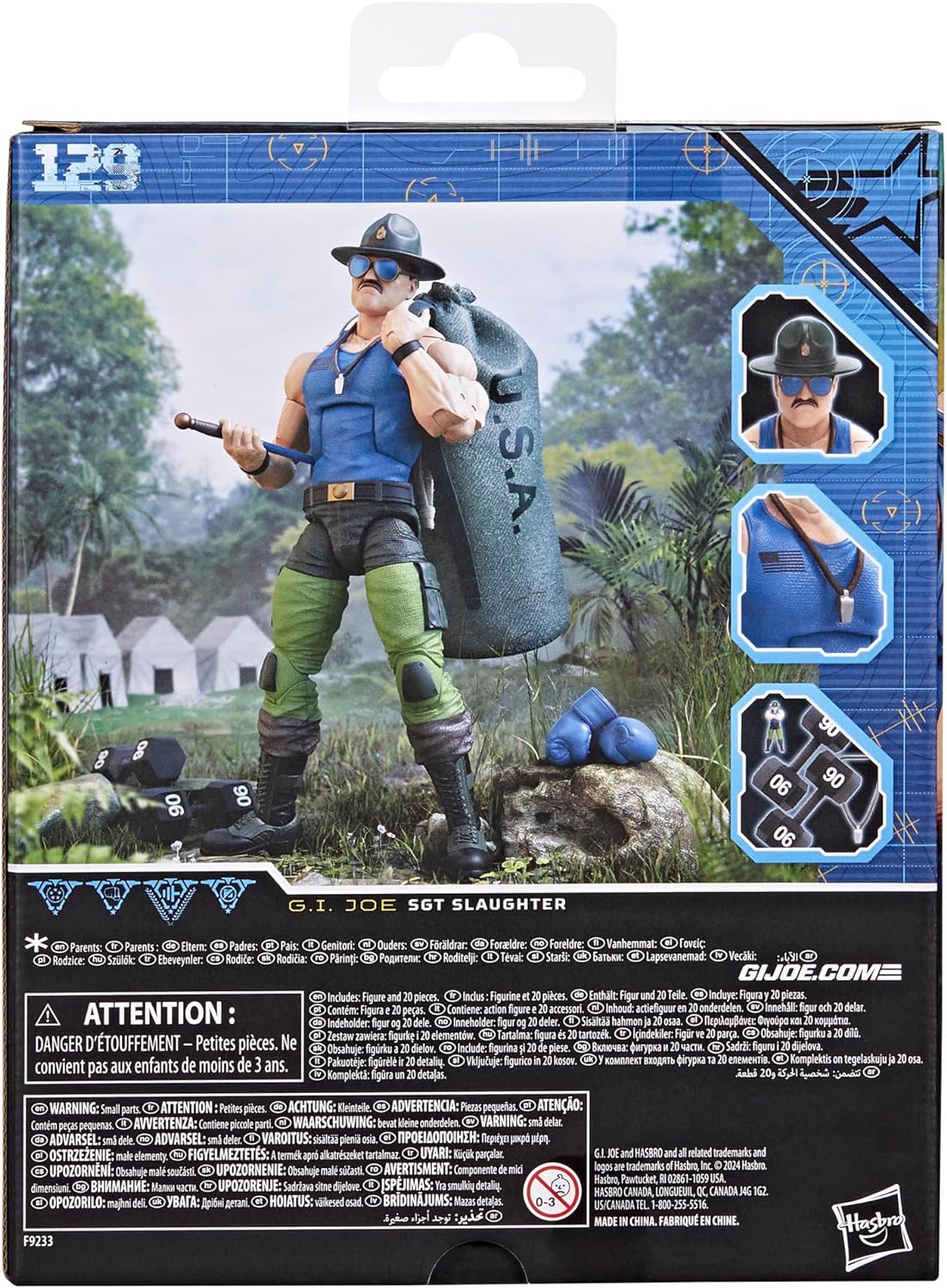 G.I. Joe Classified Series #129, Mad Marauders SGT Slaughter, Collectible 6 Inch Action Figure with 18 Accessories