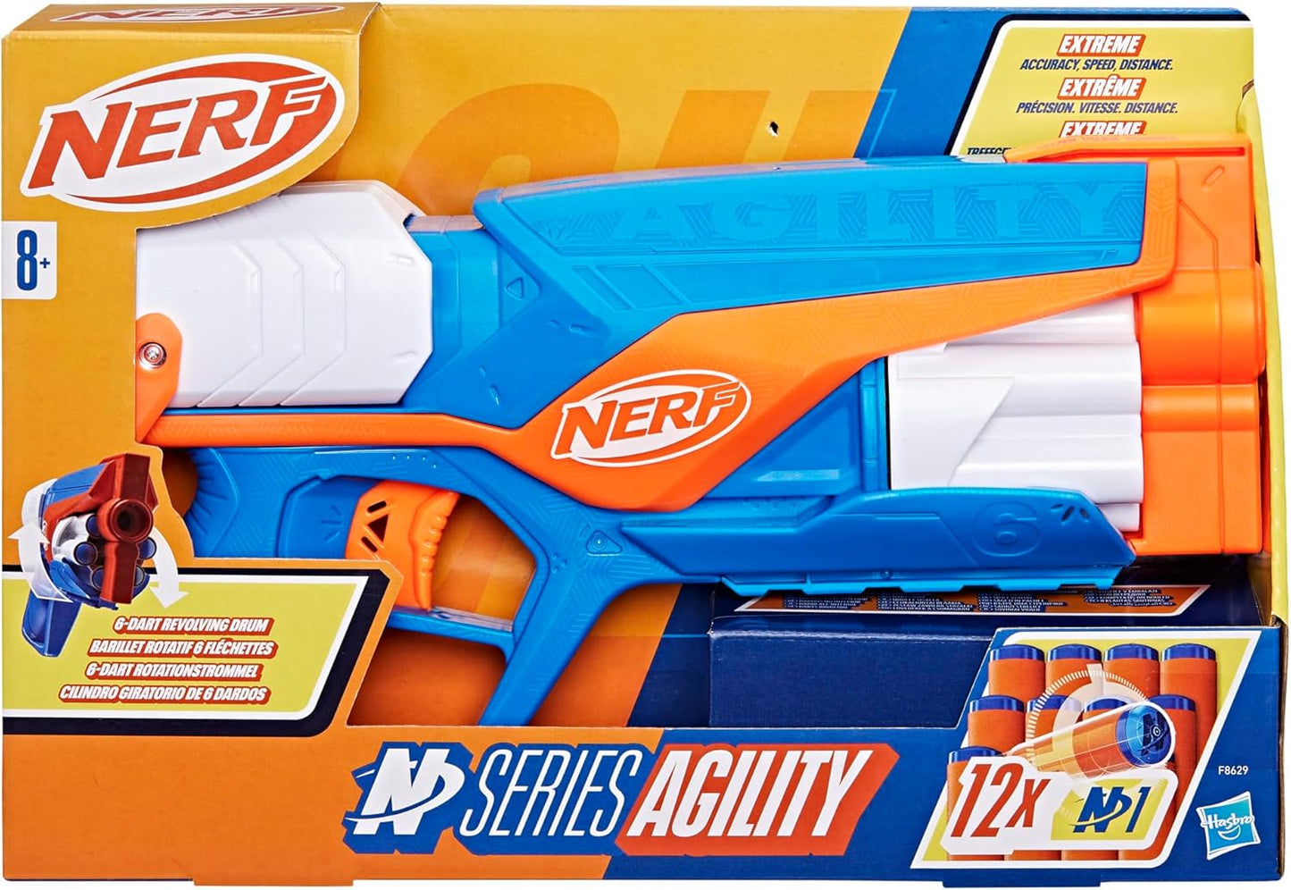 Nerf N Series Agility Blaster, 12 N1 Darts Compatible Only N Series Blasters