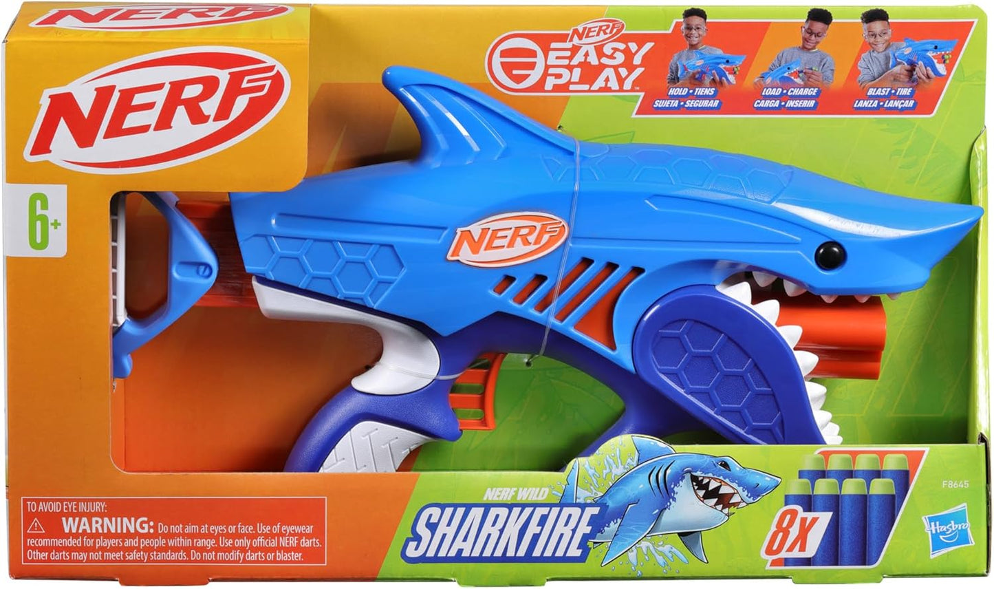 Nerf Junior Wild Sharkfire Easy Play Dart Blaster Shark Toys