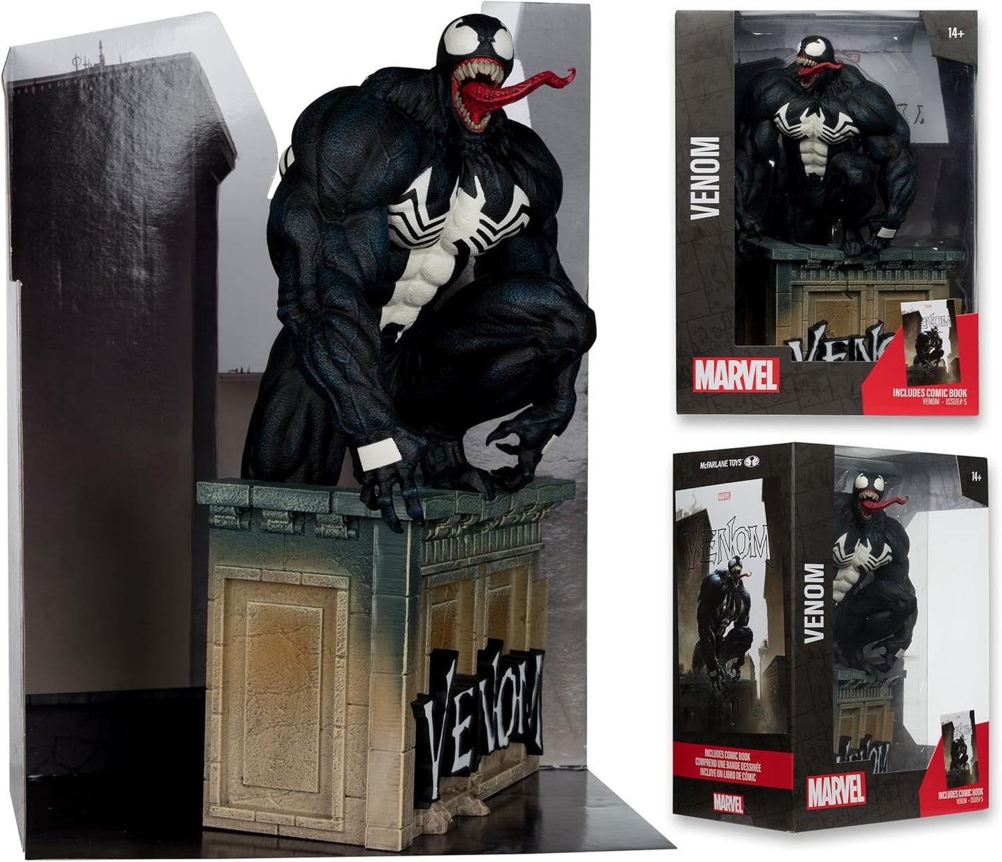Marvel Venom 1:6th Scale Collectible with Scene & Comic