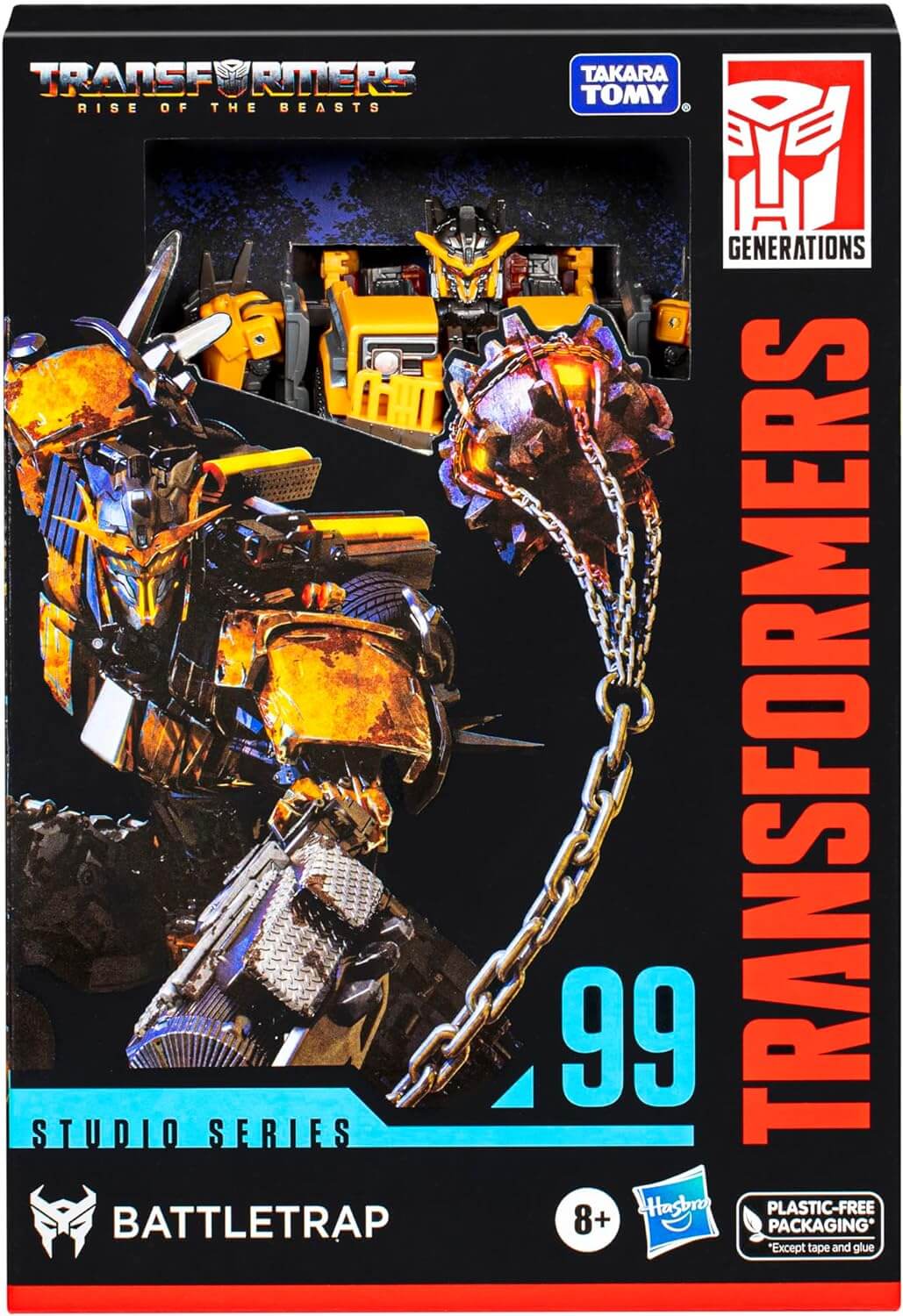 Transformers Studio Series Voyager Class 99 Battletrap Toy, Rise of The Beasts, 6.5-inch, Action Figure for Boys and Girls Ages 8 and Up