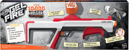NERF Pro Gelfire Raid Blaster, Fire 5 Rounds at Once, 10,000 Gel Rounds, 800 Round Hopper, Eyewear, Toys for Teens Ages 14 & Up