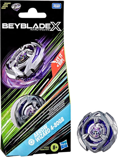 Beyblade X Arrow Wizard 4-80GB Booster Pack Set with Stamina Type Top