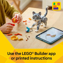 LEGO Creator 3-in-1 Playful Cat Toy (31163) – Buildable Animal Figures Set for Kids, Builds Cat, Dog, or Pigeon – Fun Gift for Boys & Girls Ages 8+