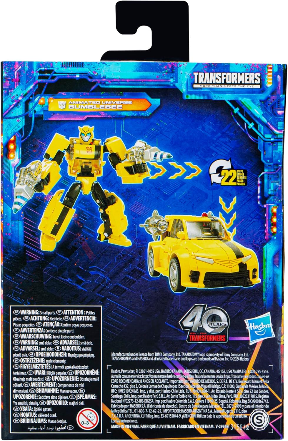 Transformers Legacy United Deluxe Class Animated Universe Bumblebee, 5.5-Inch Converting Action Figure, 8+