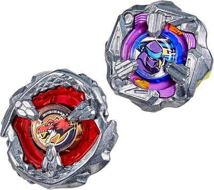 Beyblade X Beat Tyranno 4-70Q & Knife Shinobi 4-80HN Dual Pack Set with 2 Right-Spinning Tops