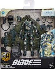 G.I. Joe Classified Series 60th Anniversary Action Pilot - Halo (High Altitude Low Opening) Jumper Action Figure with Parachute