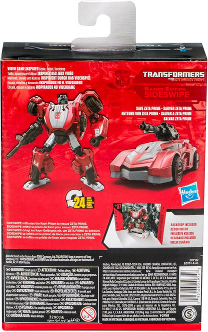 Transformers Toys Studio Series Deluxe War for Cybertron 07 Gamer Edition Sideswipe, 4.5-inch Converting Action Figure