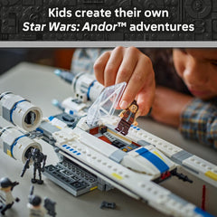 LEGO Star Wars Rebel U-Wing Starfighter Building Set - Includes Cassian Andor, Dedra Meero and K-2SO - Model Action Toy