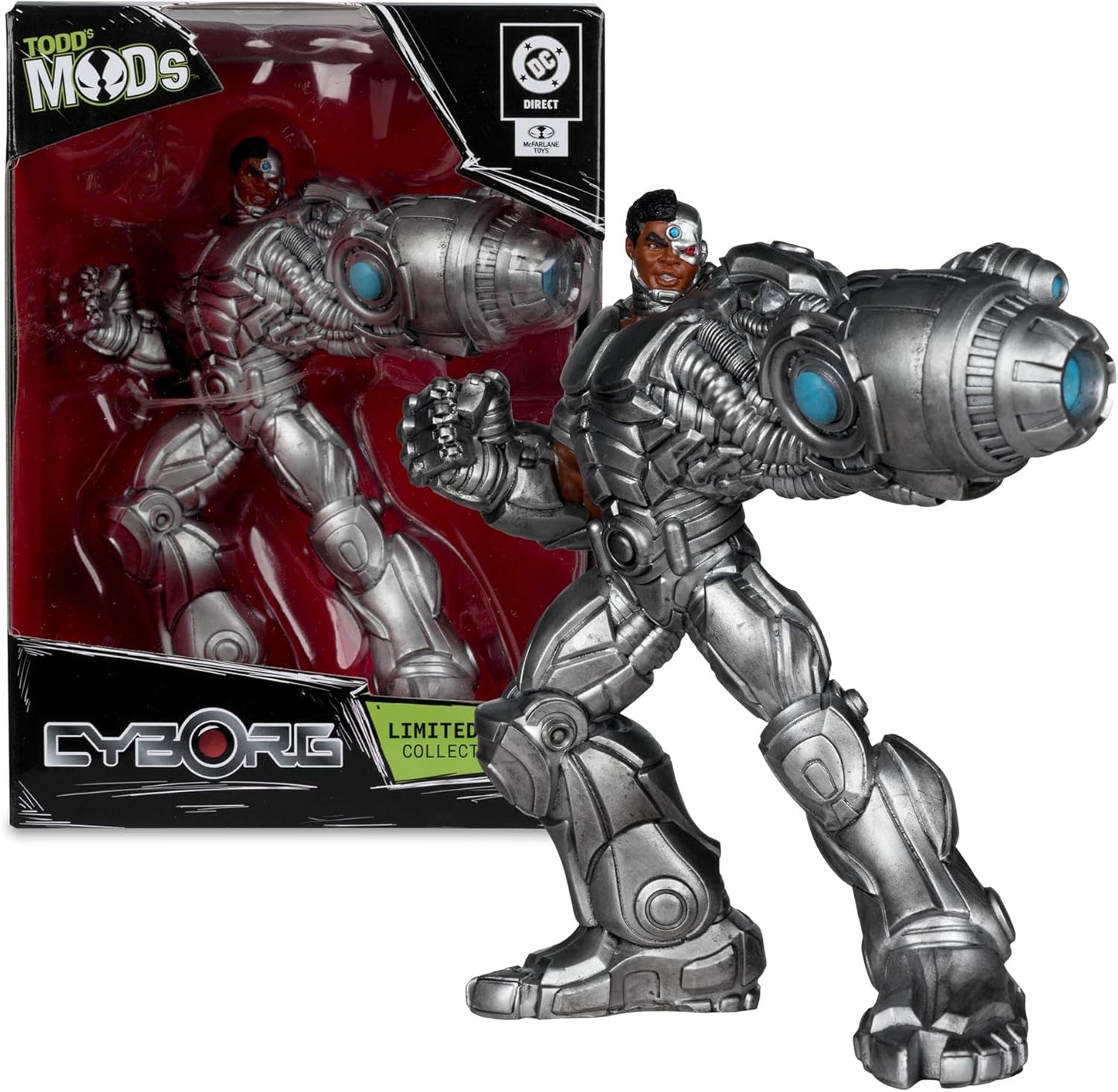 DC Direct Cyborg Limited Edition Collector Vinyl (Todd's Mods) Scale Posed Figure