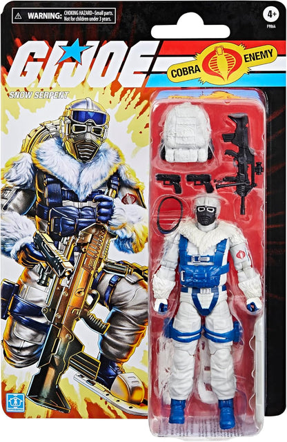 G.I. Joe Classified Series Retro Cardback Snow Serpent, Collectible 6-Inch Action Figure with 8 Accessories