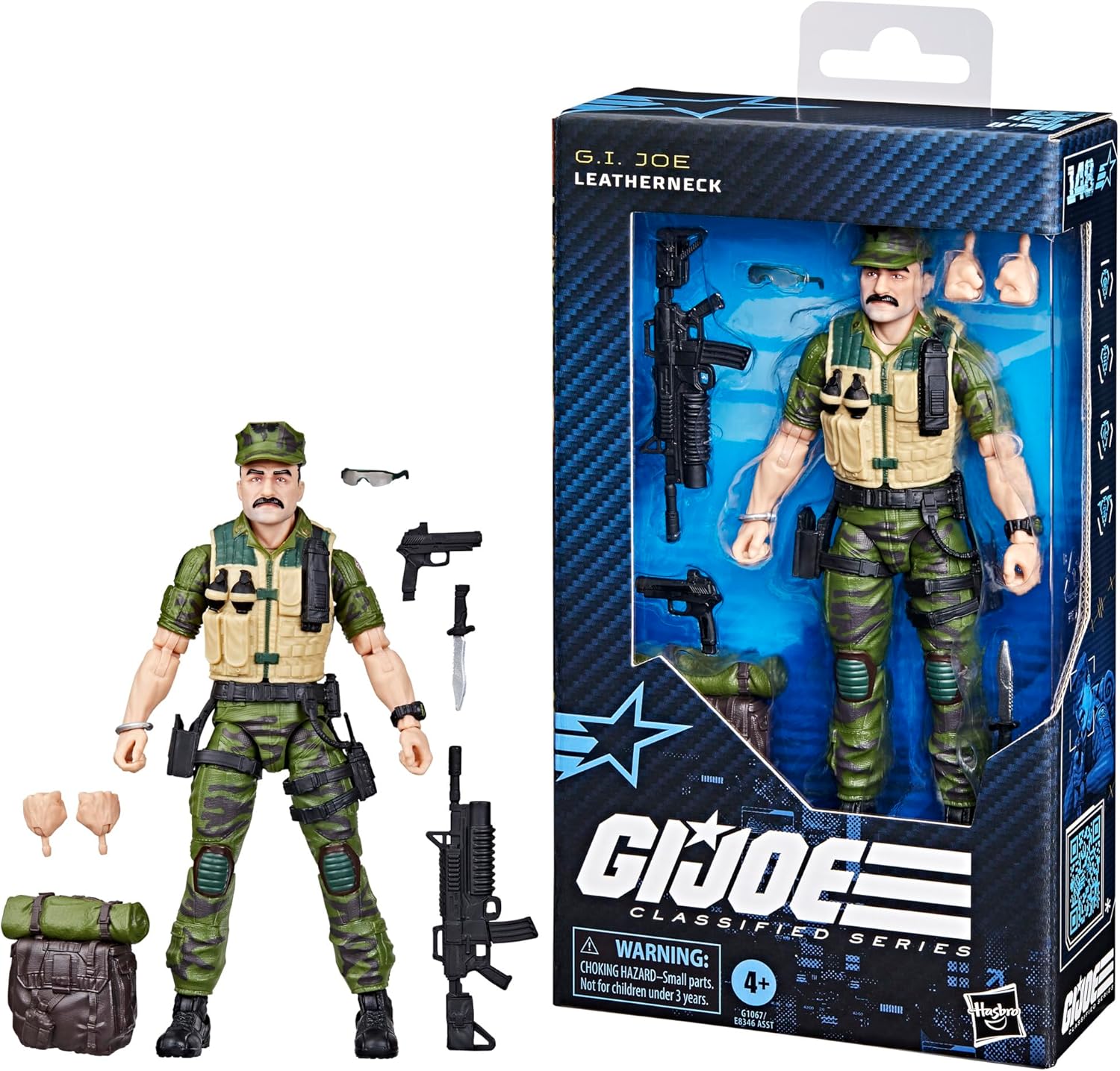 G.I. Joe Classified Series #148, Leatherneck, Collectible 6 Inch Action Figure with 8 Accessories