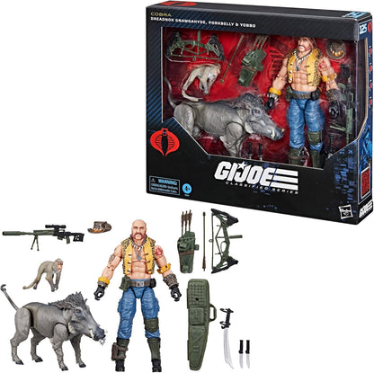 G.I. Joe Classified Series #125, Dreadnok Gnawgahyde and Pets Porkbelly & Yobbo, Collectible 6-Inch Action Figure with 16 Accessories