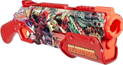 Nerf Marvel Deadpool Blaster, 16 Nerf Rival Accu-Rounds, Pump Action, Breech Load, Gifts for Teens, 14+