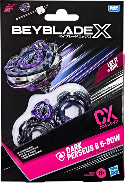 Beyblade X Dark Perseus B 6-80W CX Starter Pack String Launcher Set with Defense Type Top