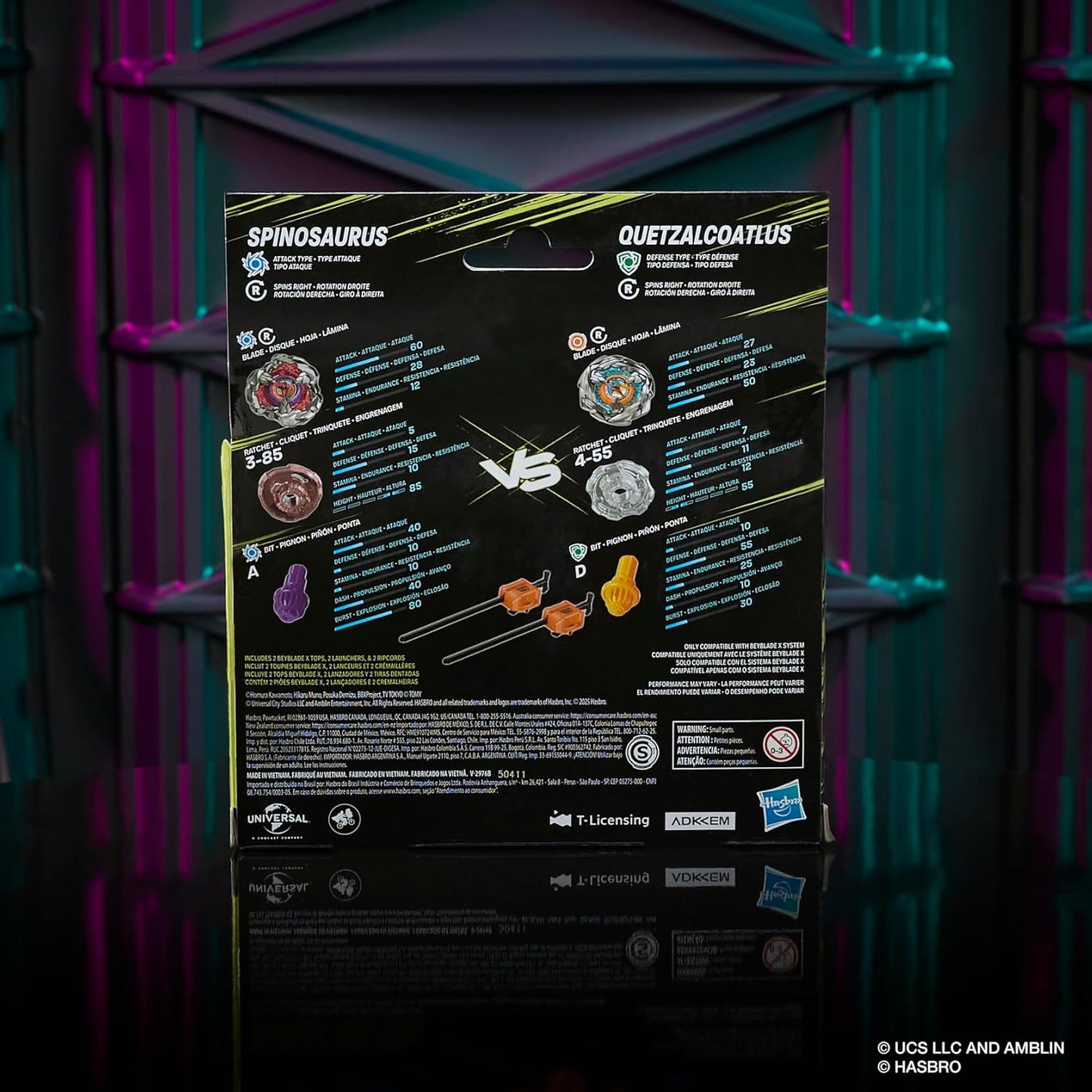 Beyblade X Jurassic World Collab Spinosaurus vs. Quetzalcoatlus Multipack Set