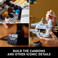 LEGO Star Wars Millennium Falcon A New Hope 25th Anniversary Collectable Model - DIY Building Sets with Display Stand