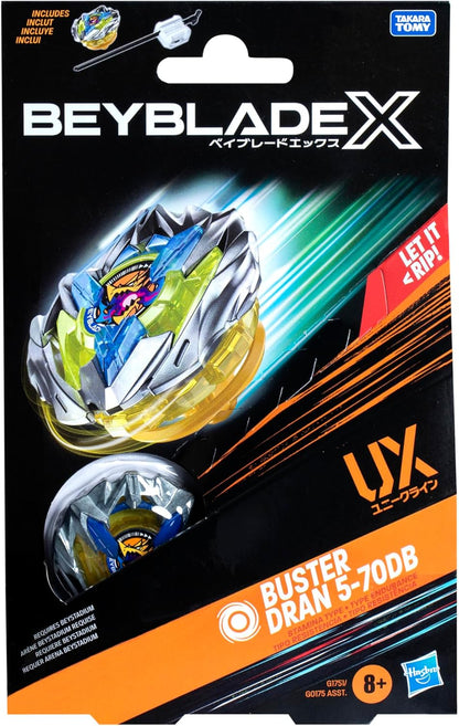 Beyblade X Buster Dran 5-70DB UX Starter Pack Set with Stamina Type Top and Launcher