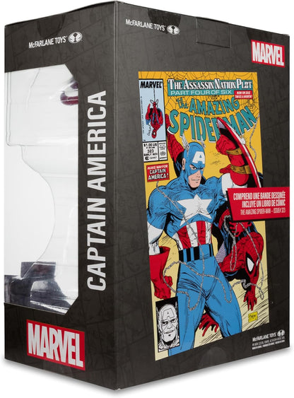 Marvel Captain America 1:6th Scale Posed Figure with Scene & Comic