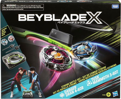 Beyblade X Xtreme Battle Set with Beystadium Arena Featuring X-Celerator Rail, 2 Right-Spinning Top Toys, 2 Launchers
