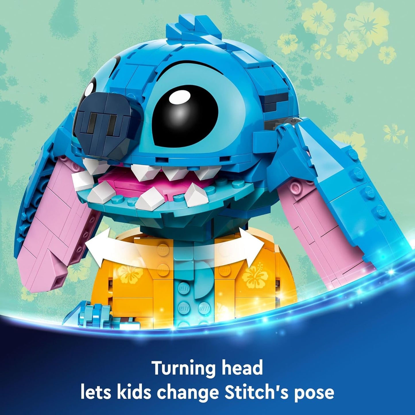 LEGO Disney Stitch Toy Building Kit, Buildable Figure with Ice Cream Cone