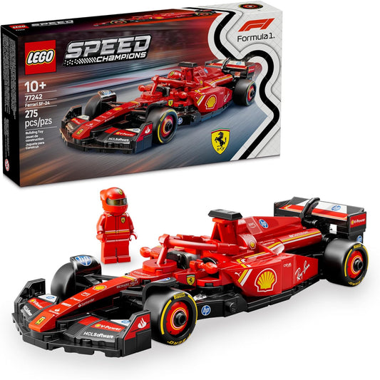 LEGO Speed Champions Ferrari SF-24 F1 Race Car Building Set – Ferrari Toy for Kids Ages 10+, Boys & Girls – Model Car Kit for Play or Display