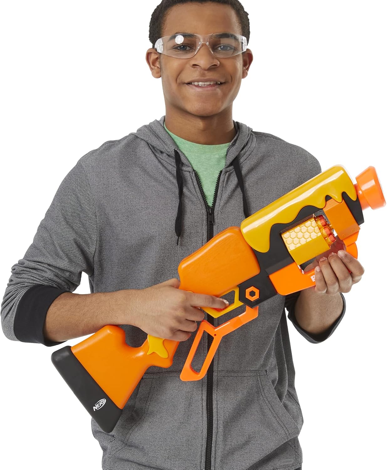 Nerf Roblox Adopt Me!: Bees! Lever Action Dart Blaster, Rotating 8-Dart Drum, 8 Elite Darts, Code to Unlock in-Game Virtual Item