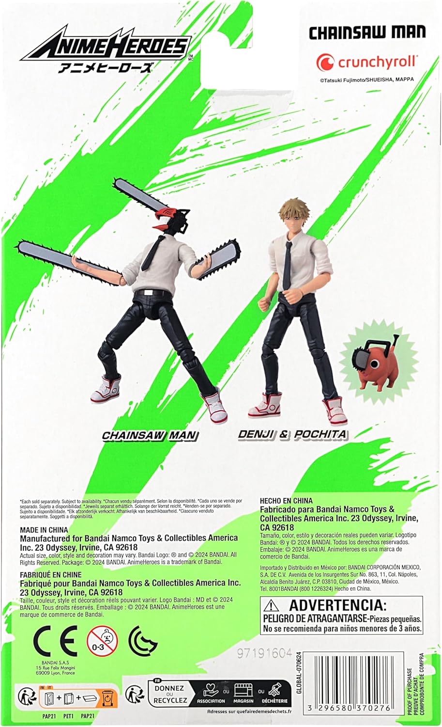 Chainsaw Man Anime Heroes Denji and Pochita Action Figure