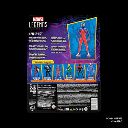 Marvel Legends Series Spider-Boy, Retro Comics Collectible 6-Inch Scale Action Figure