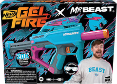 NERF Pro Gelfire X MrBeast Full Auto Blaster & 20,000 Gelfire Rounds, 300 Round Hopper, Rechargeable Battery, Eyewear, Ages 14 & Up
