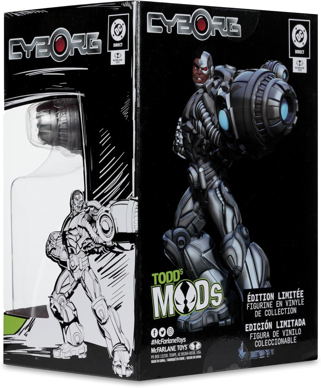 DC Direct Cyborg Limited Edition Collector Vinyl (Todd's Mods) Scale Posed Figure