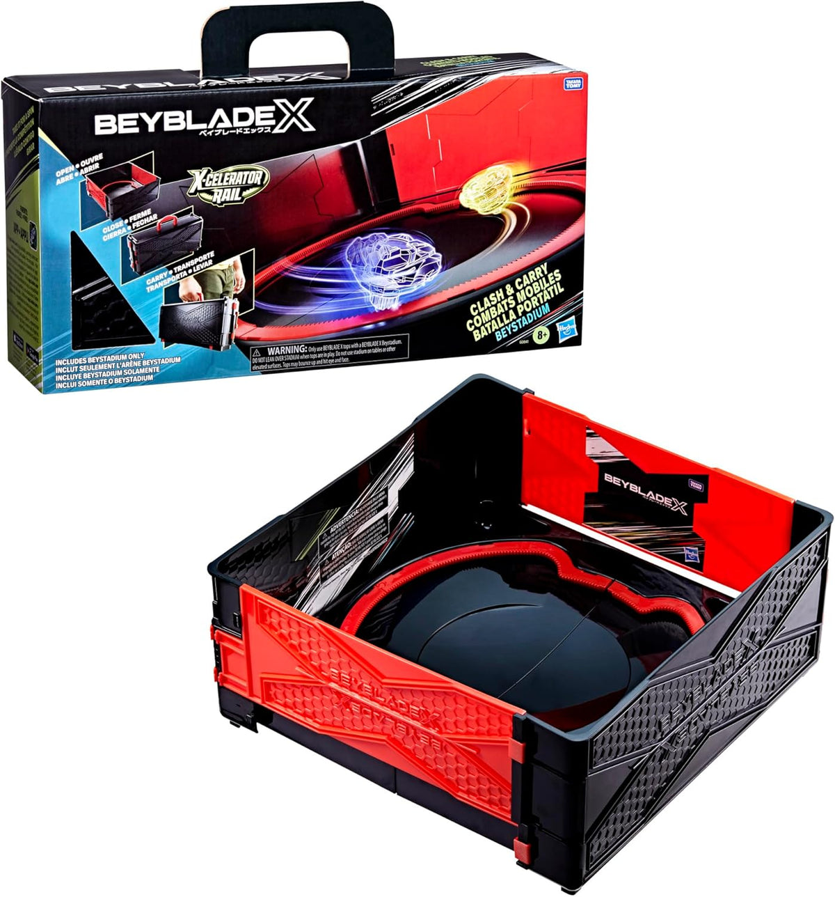 Beyblade X Clash and Carry Beystadium Battling Top Arena