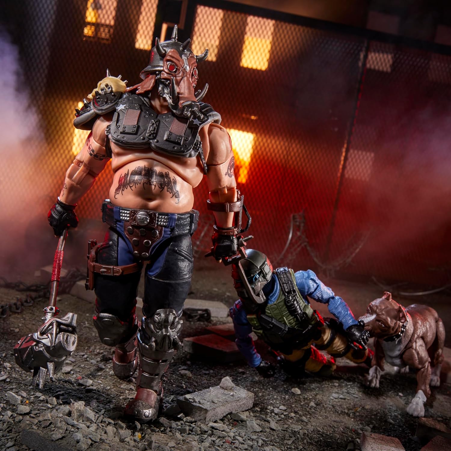 G.I. Joe Classified Series #135, Dreadnok Road Pig & Rawkus, Collectible 6 Inch Action Figure with Pet Dog Pit Bull Figure and 10 Accessories