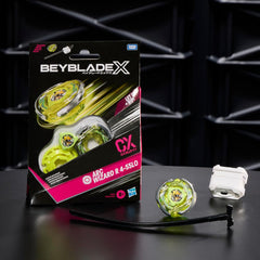 Beyblade X Arc Wizard R 4-55LO CX Starter Pack Set, Stamina Type Top and Launcher