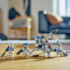 LEGO Star Wars 501st Clone Troopers Battle Pack Toy Set, Buildable AV-7 Anti Vehicle Cannon, with 4 Clone Trooper Minifigures