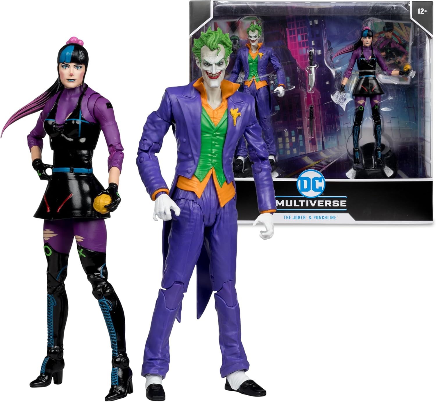 McFarlane Toys - DC Multiverse The Joker & Punchline 7" Action Figure 2pk