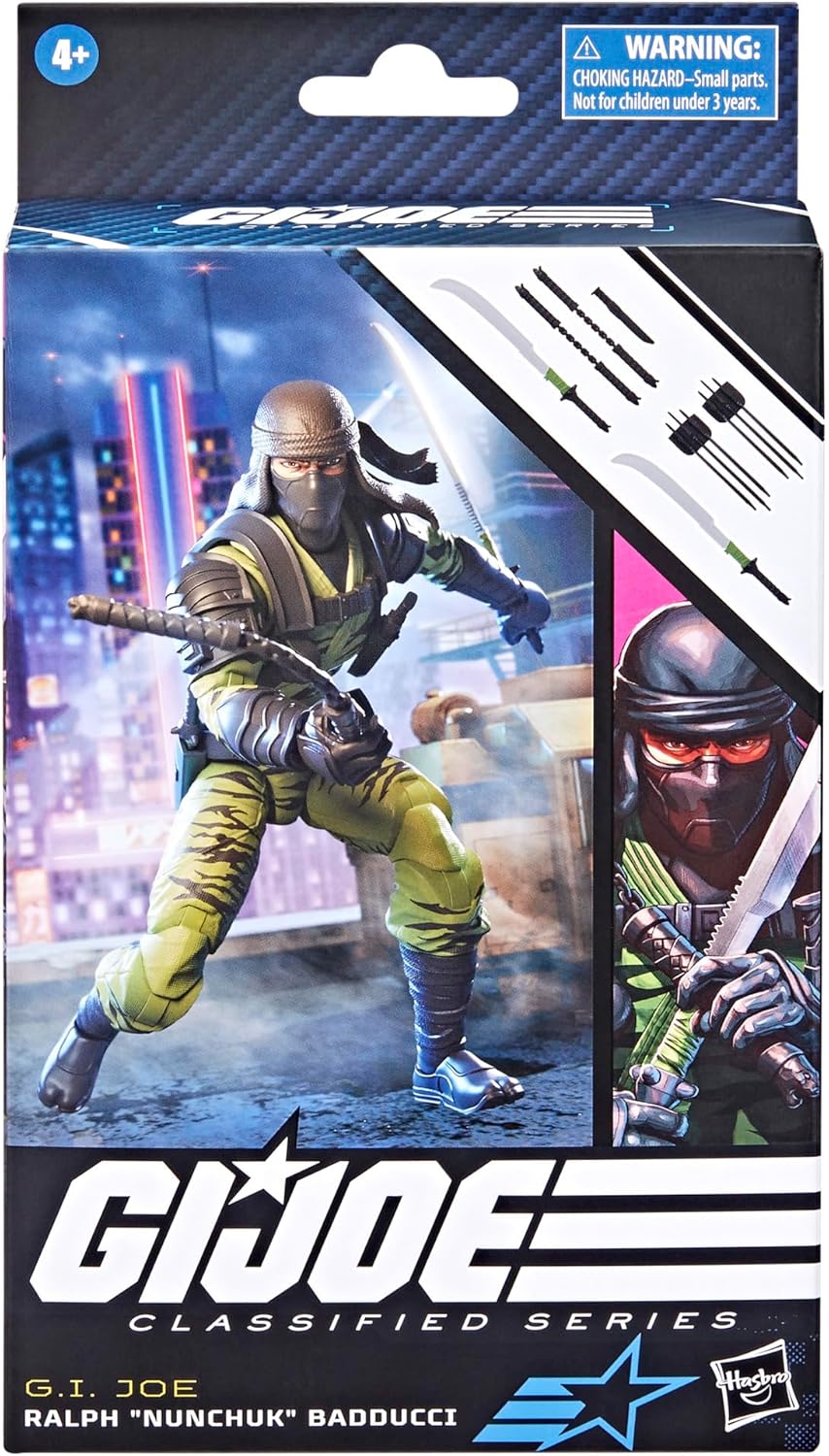 G.I. Joe Classified Series Ralph Nunchuk Badducci, Collectible G.I. Joe Action Figures, 80, 6 inch Action Figures for Boys & Girls, with 7 Accessories