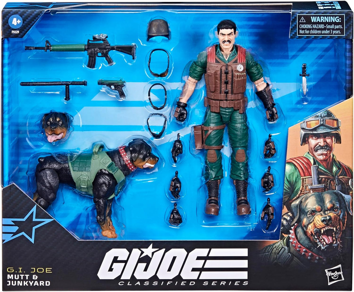 G.I. Joe Classified Series Mutt & Junkyard, Collectible 6-Inch Action Figure & Pet with 16 Accessories
