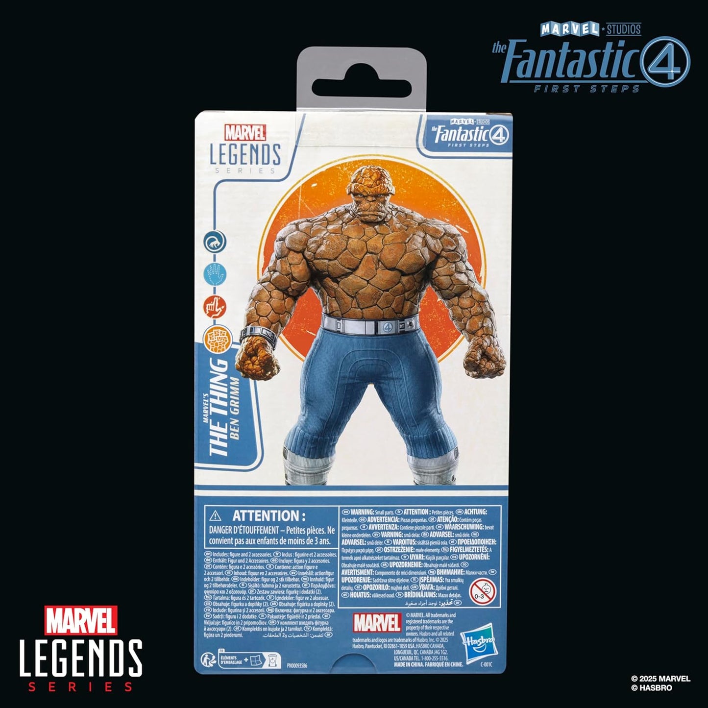 Marvel Legends Series The Thing, The Fantastic Four: First Steps Ben Grimm Movie Collectible 6 Inch Action Figure