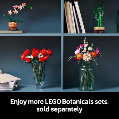 LEGO Botanicals Pretty Pink Flower Bouquet Building Set - Artificial Flowers Centerpieces for Home Decor