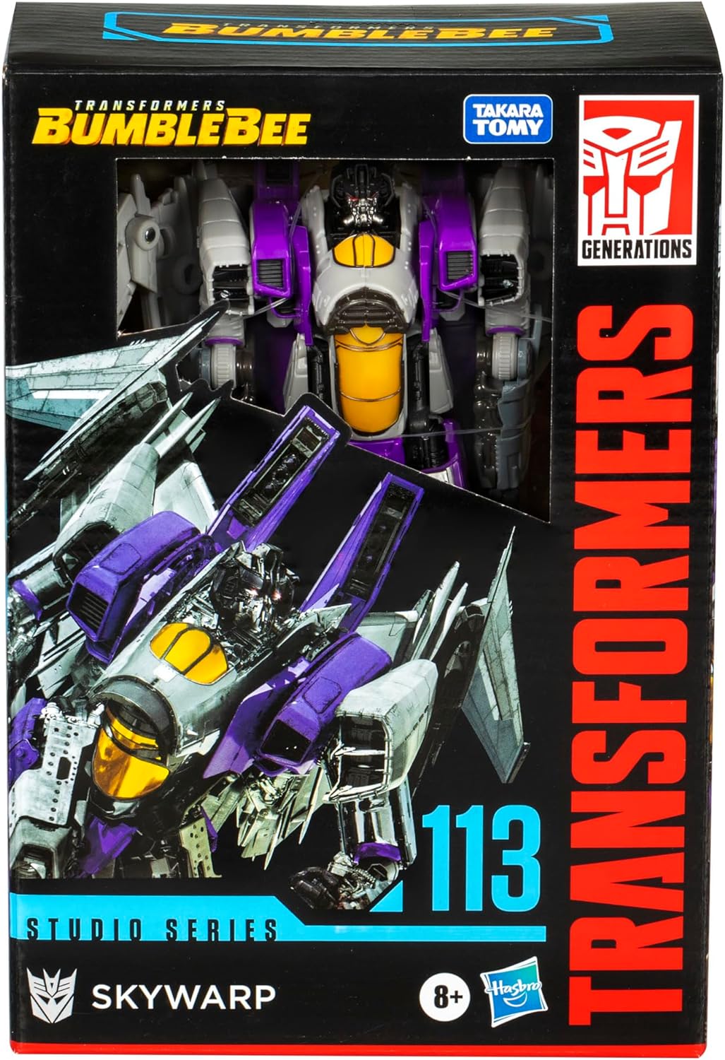 Transformers Toys Studio Series Voyager Bumblebee 113 Skywarp, 6.5-inch Converting Action Figure, 8+