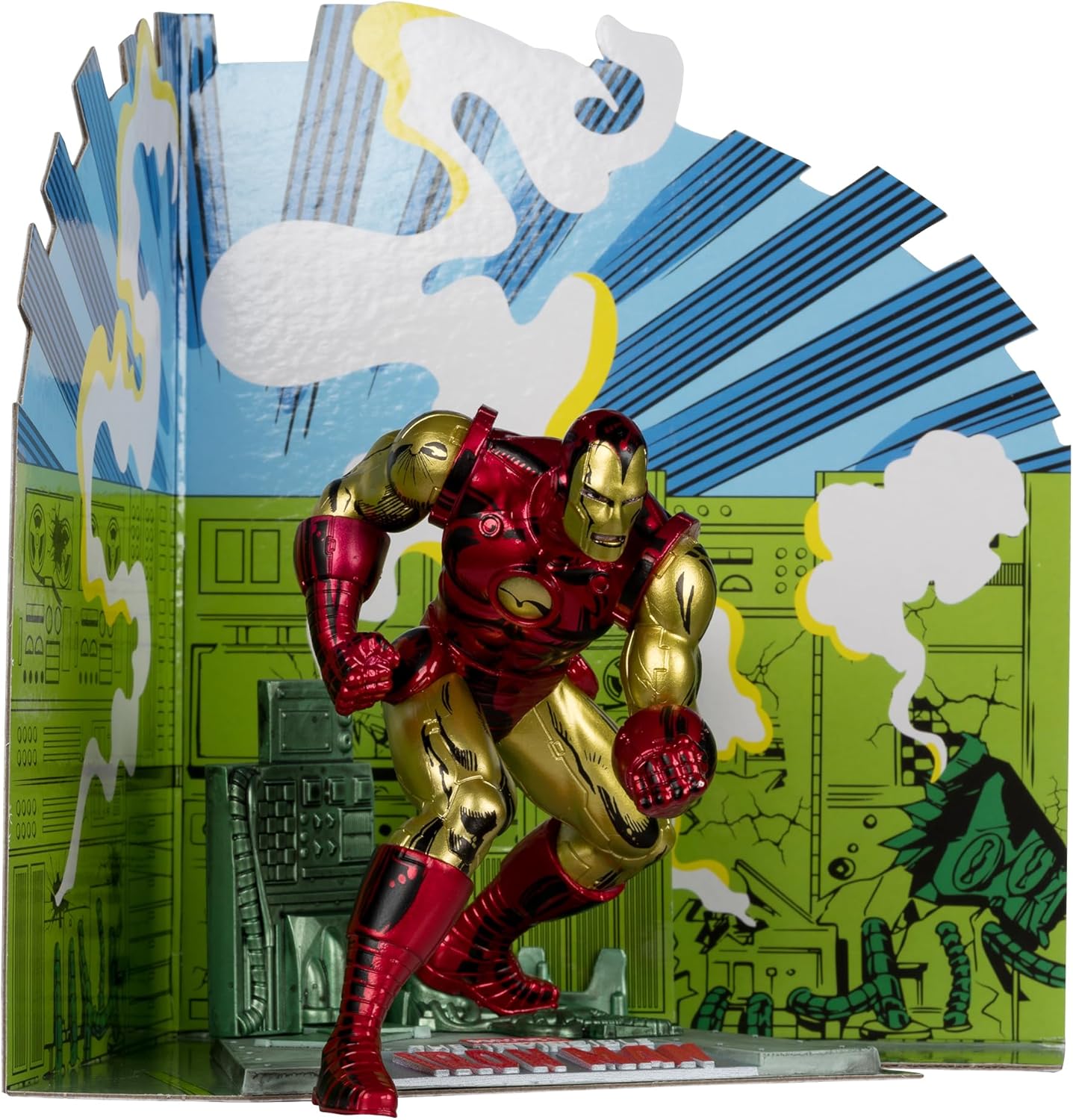 McFarlane Toys - Marvel Iron Man 1:10th Scale Posed Figure with Scene (The Invincible Iron Man #126)
