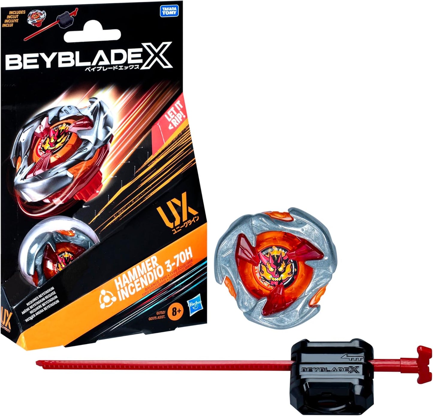 Beyblade X Hammer Incendio 3-70H UX Starter Pack Set