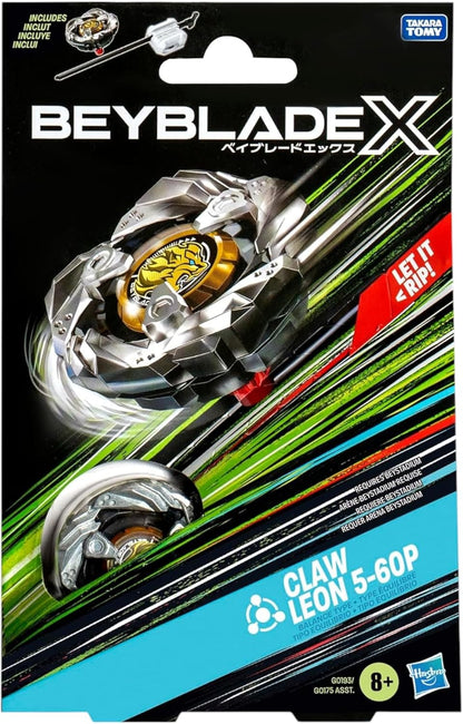 Beyblade X Claw Leon 5-60P Starter Pack Set with Balance Type Right-Spinning Top and Launcher