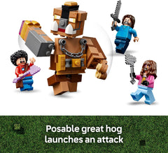 LEGO Minecraft Woodland Mansion Fighting Ring Includes Steve, Garrett, & Henry Minecraft Figures, Plus a Chicken Jockey & More