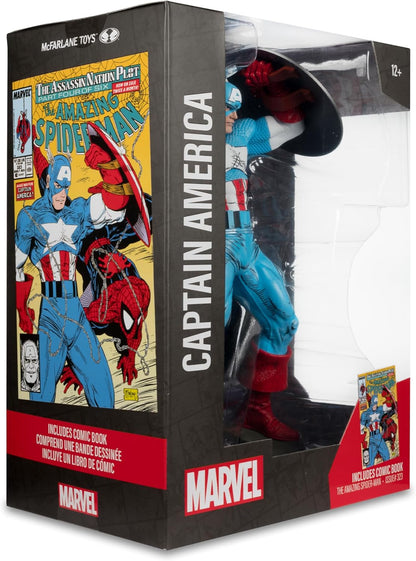 Marvel Captain America 1:6th Scale Posed Figure with Scene & Comic