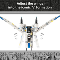 LEGO Star Wars Rebel U-Wing Starfighter Building Set - Includes Cassian Andor, Dedra Meero and K-2SO - Model Action Toy