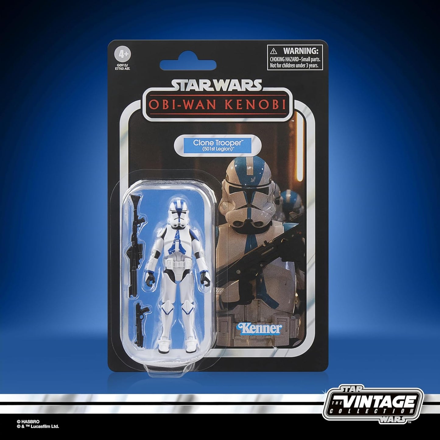 Star Wars The Vintage Collection Clone Trooper (501st Legion), OBI-Wan Kenobi 3.75 Inch Collectible Action Figure