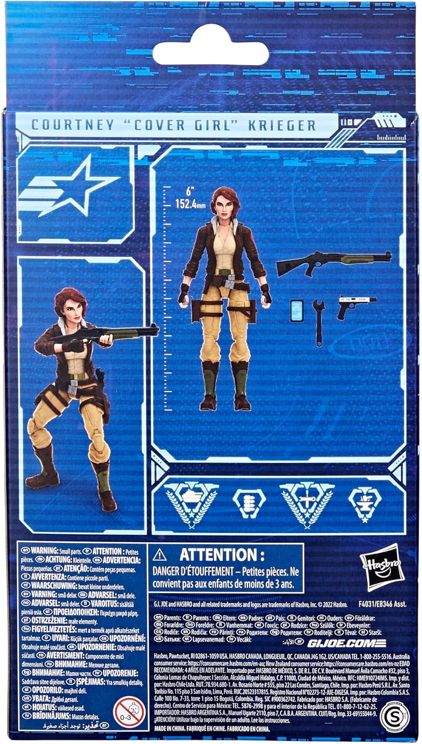 G.I. Joe Classified Series Courtney “Cover Girl” Krieger Action Figure 59 Collectible Premium Toy 6-Inch-Scale with Custom Package Art