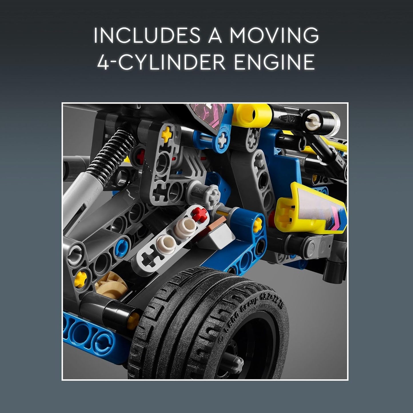 LEGO Technic Off-Road Race Buggy Buildable Car Toy Featuring Moving 4-Cylinder Engine and Working Suspension